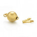 Brass metal ball clasp 8mm - Gold